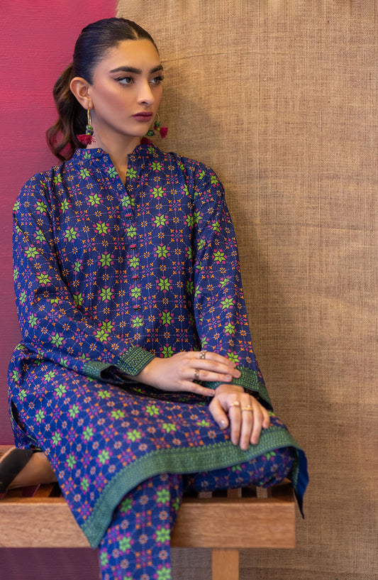 Orient - Unstitched 2 Piece Printed Khaddar Shirt and Khaddar Pant