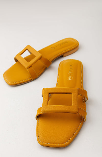 Orient - Women Slippers -  Flat Sandals - MUSTARD