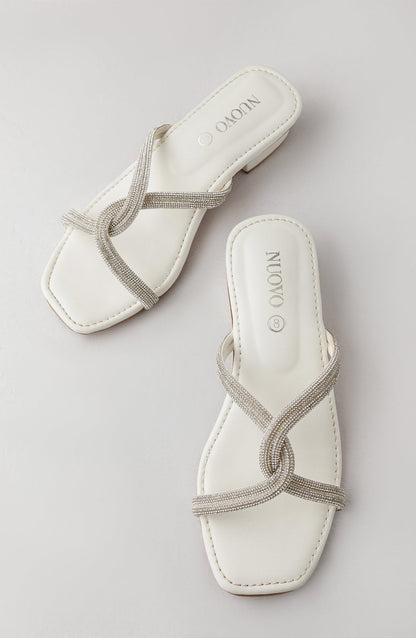 Orient - Women Slippers -  Heeled Sandals - WHITE