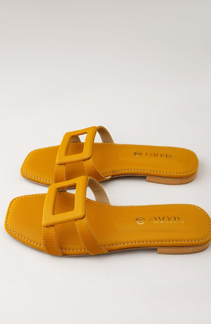 Orient - Women Slippers -  Flat Sandals - MUSTARD