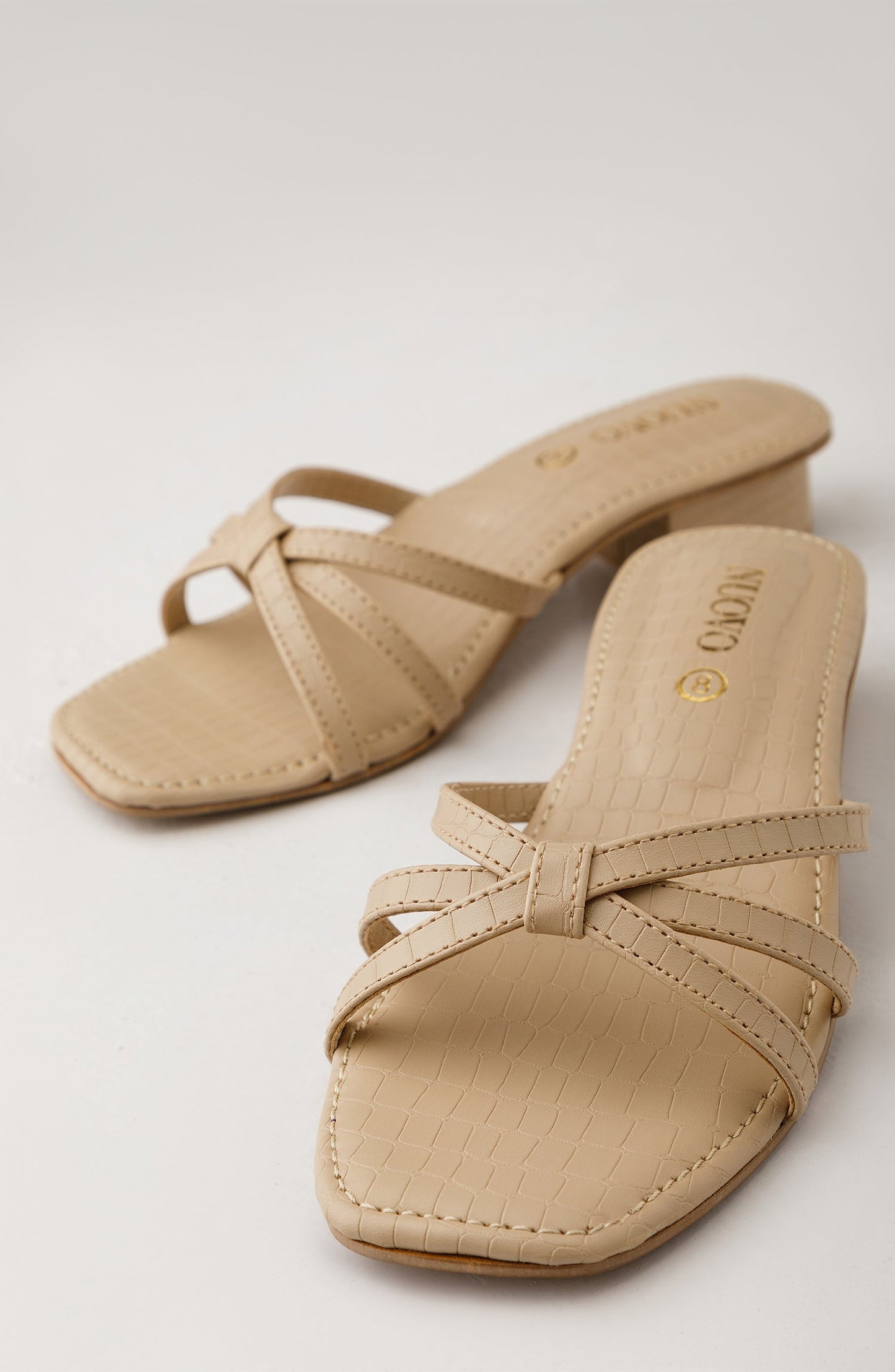 Orient - Women Slippers -  Heeled Sandals - BEIGE