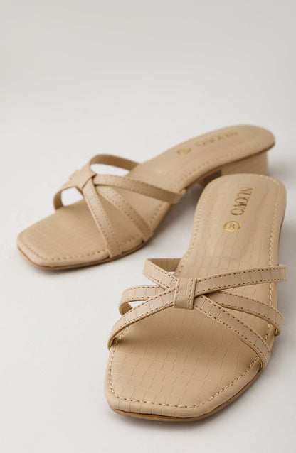 Orient - Women Slippers -  Heeled Sandals - BEIGE