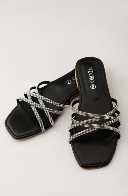 Orient - Women Slippers -  Flat Sandals - BLACK