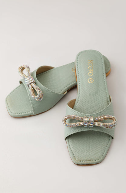 Orient - Women Slippers -  Flat Sandals - GREEN