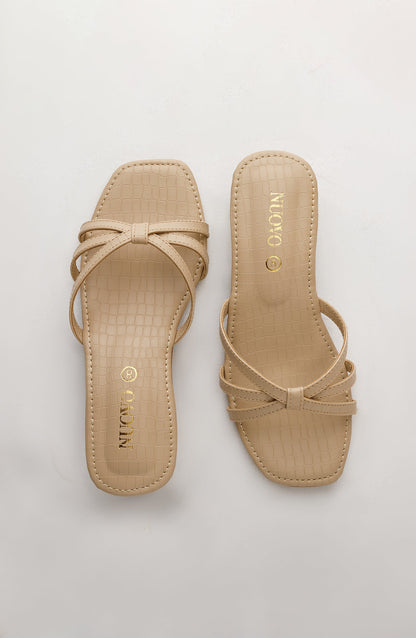 Orient - Women Slippers -  Heeled Sandals - BEIGE