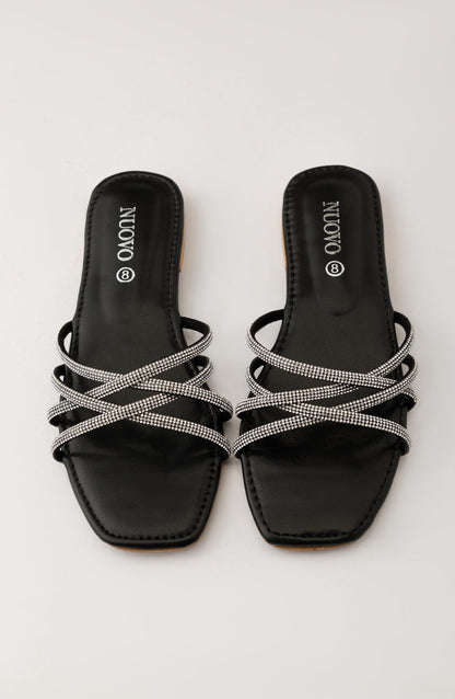 Orient - Women Slippers -  Flat Sandals - BLACK