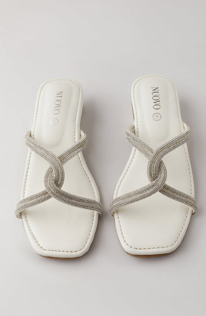 Orient - Women Slippers -  Heeled Sandals - WHITE