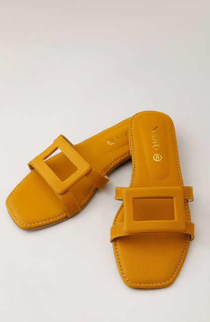 Orient - Women Slippers -  Flat Sandals - MUSTARD