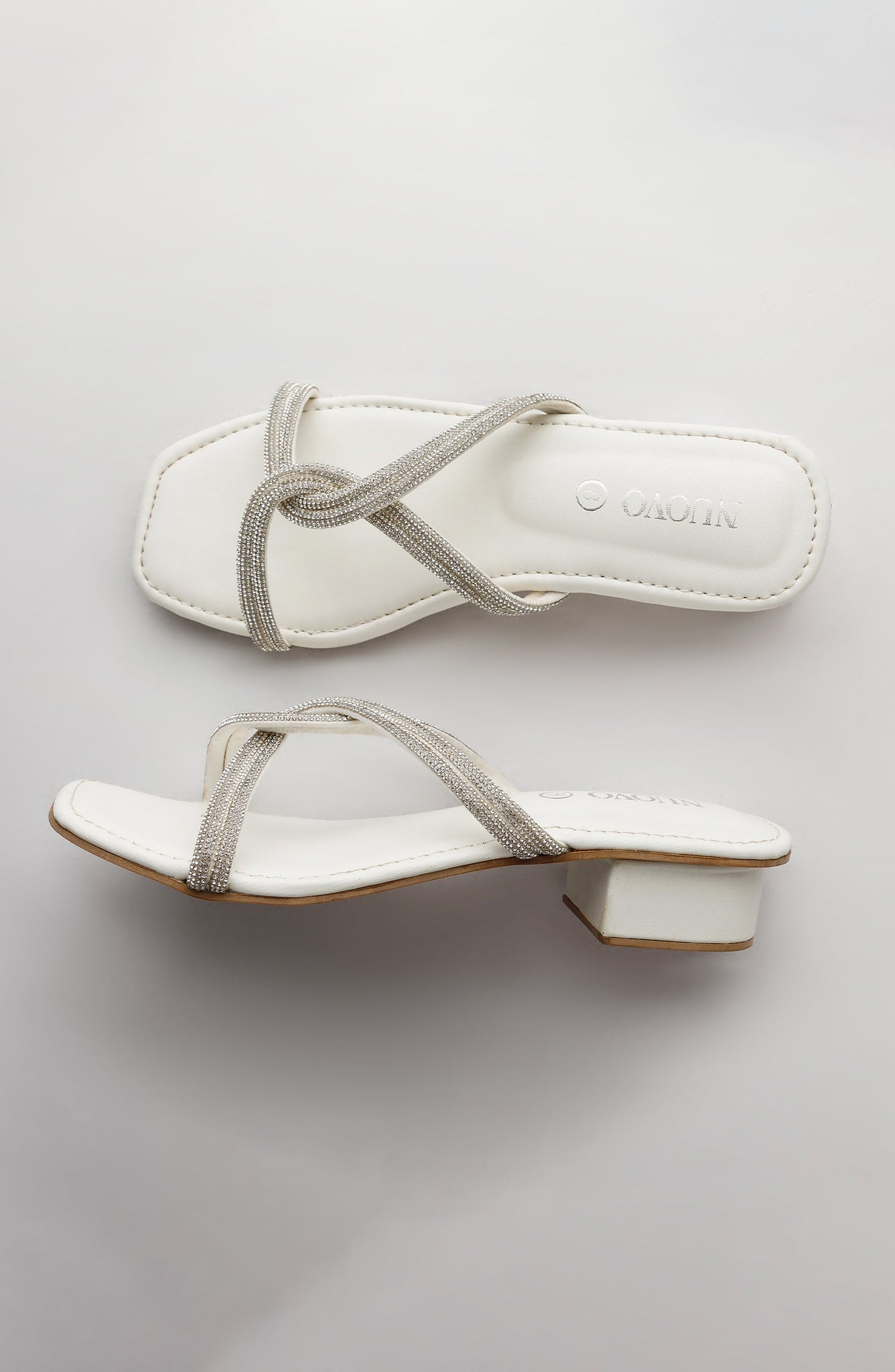 Orient - Women Slippers -  Heeled Sandals - WHITE