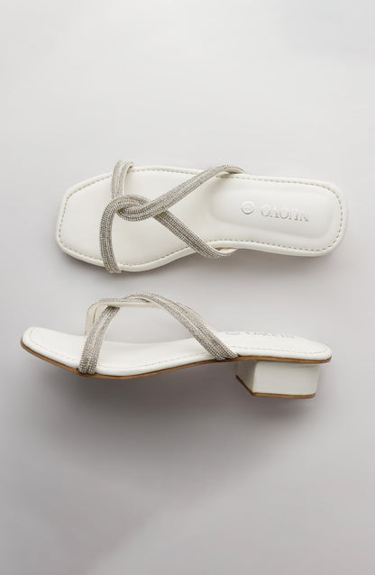 Orient - Women Slippers -  Heeled Sandals - WHITE