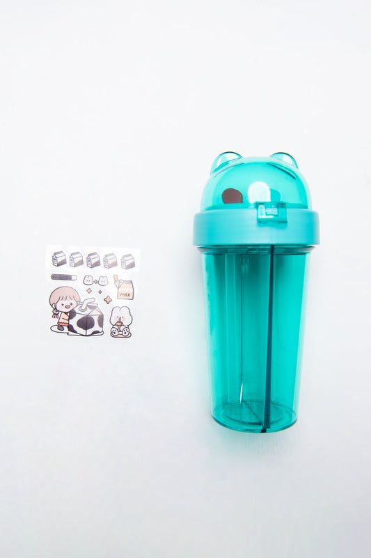 BTW - TEDDY BOTTLE WITH STRAW