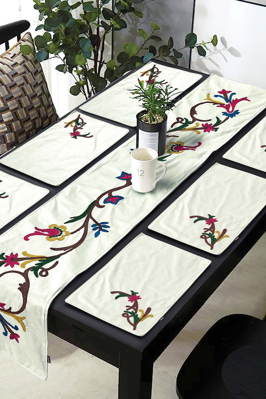 Nishat Linen - Batik Table Runner Set - 7 Piece