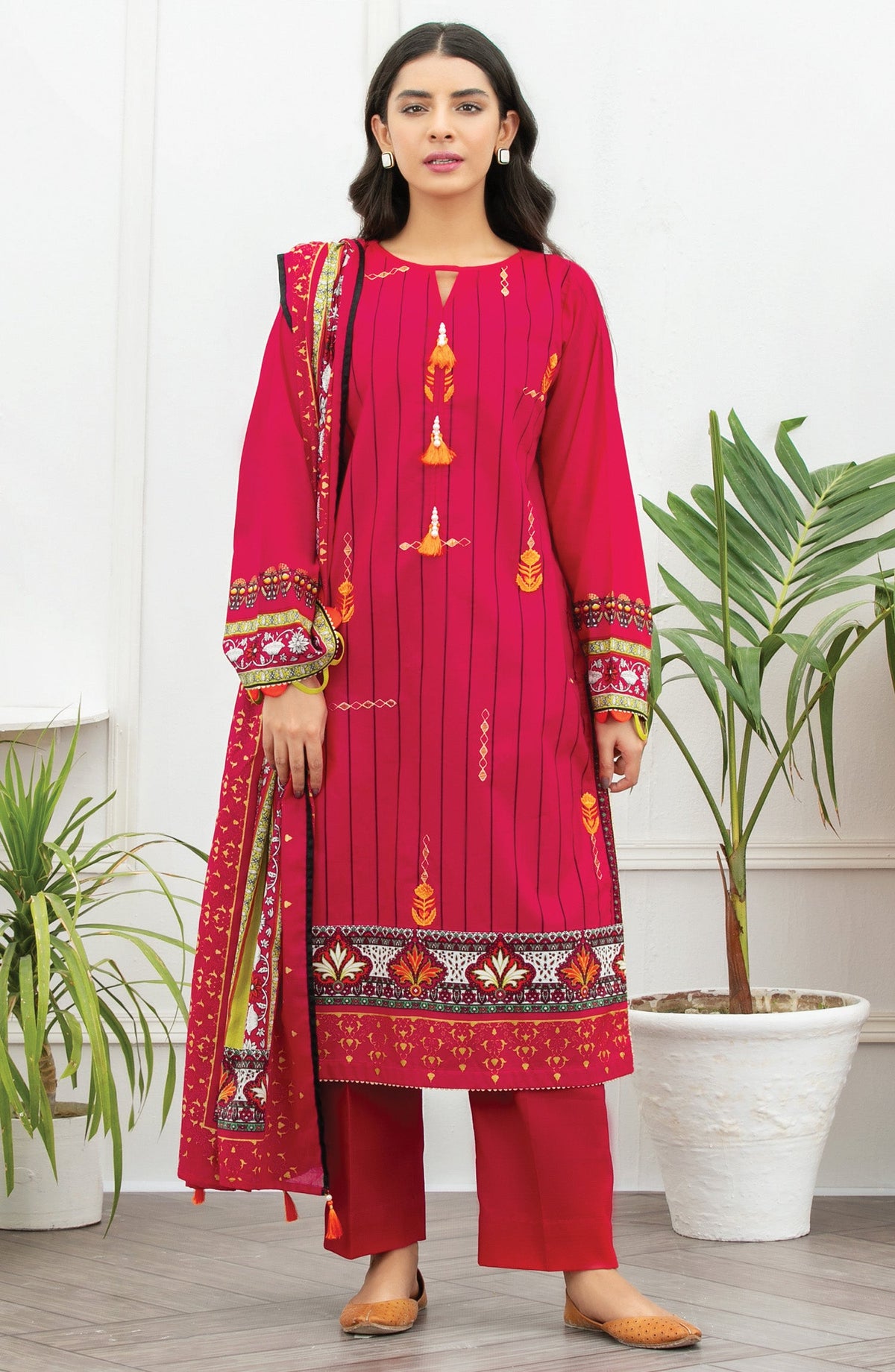 Orient - Unstitched 3 Piece Embroidered Lawn Suit