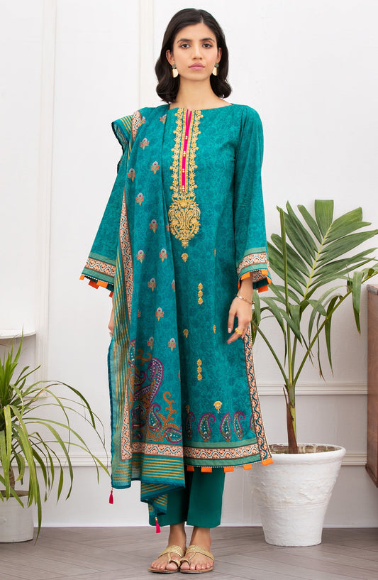 Orient - Unstitched 3 Piece Embroidered Lawn Suit