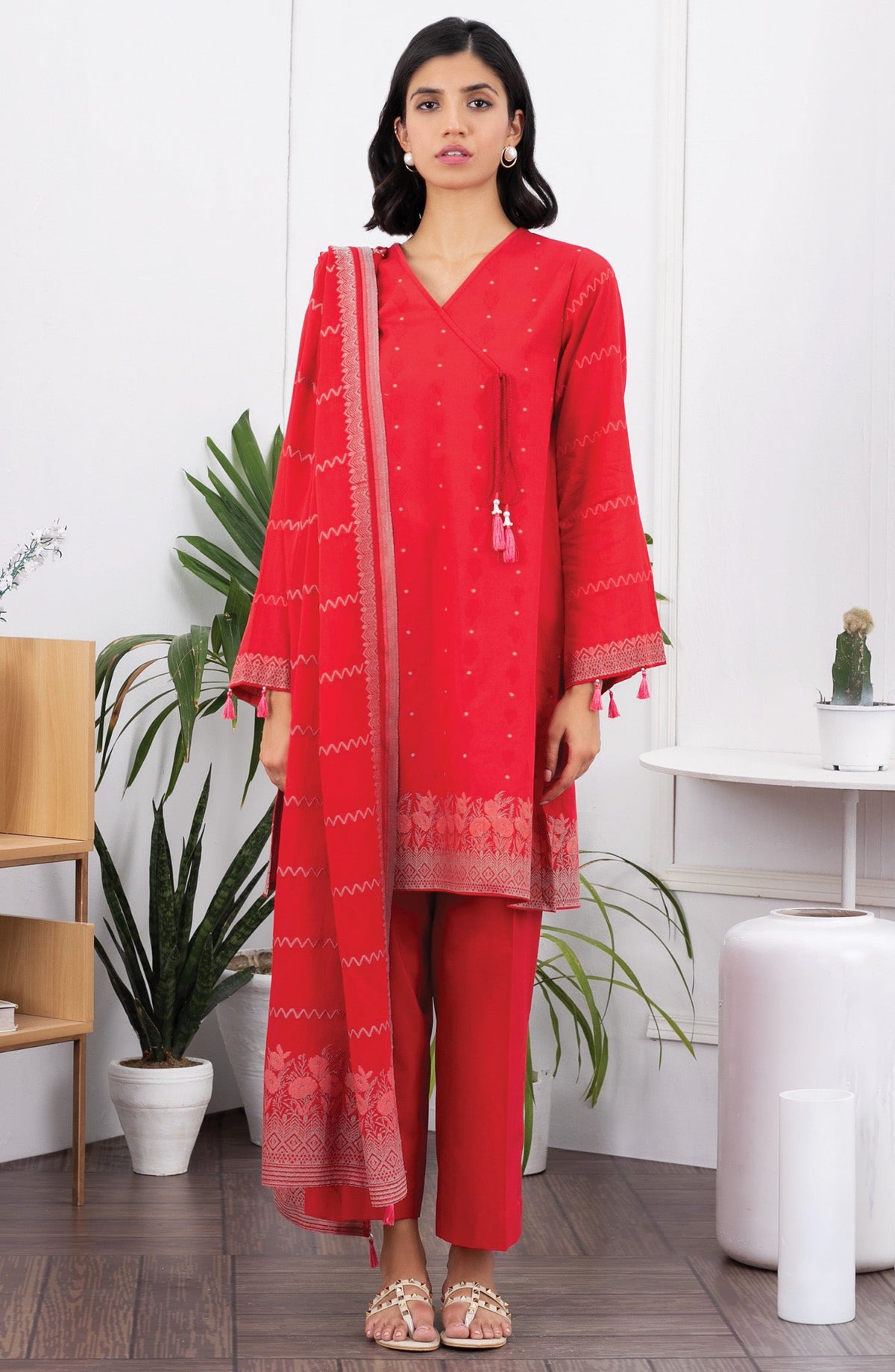 Orient - Unstitched 3 Piece Printed Jacquard Suit