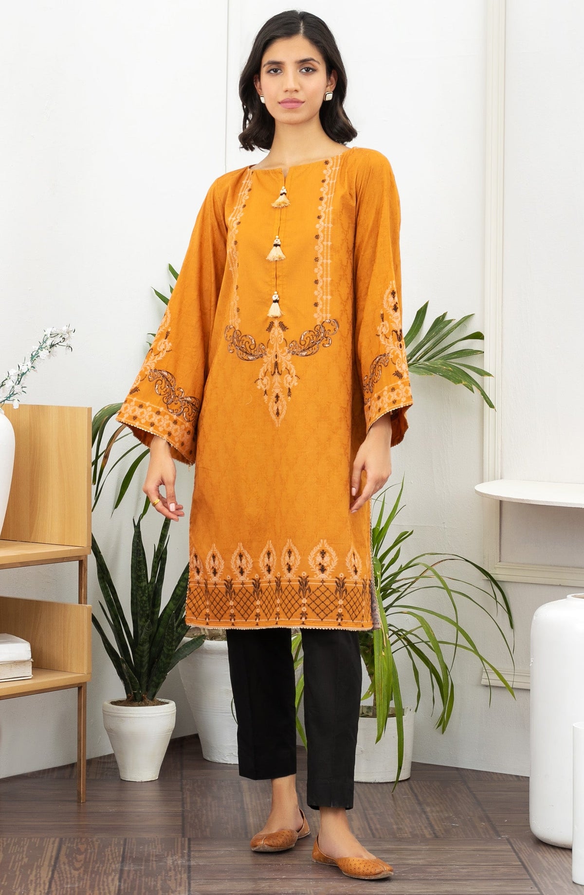 Orient - Unstitched 1 Piece Printed Jacquard Shirt