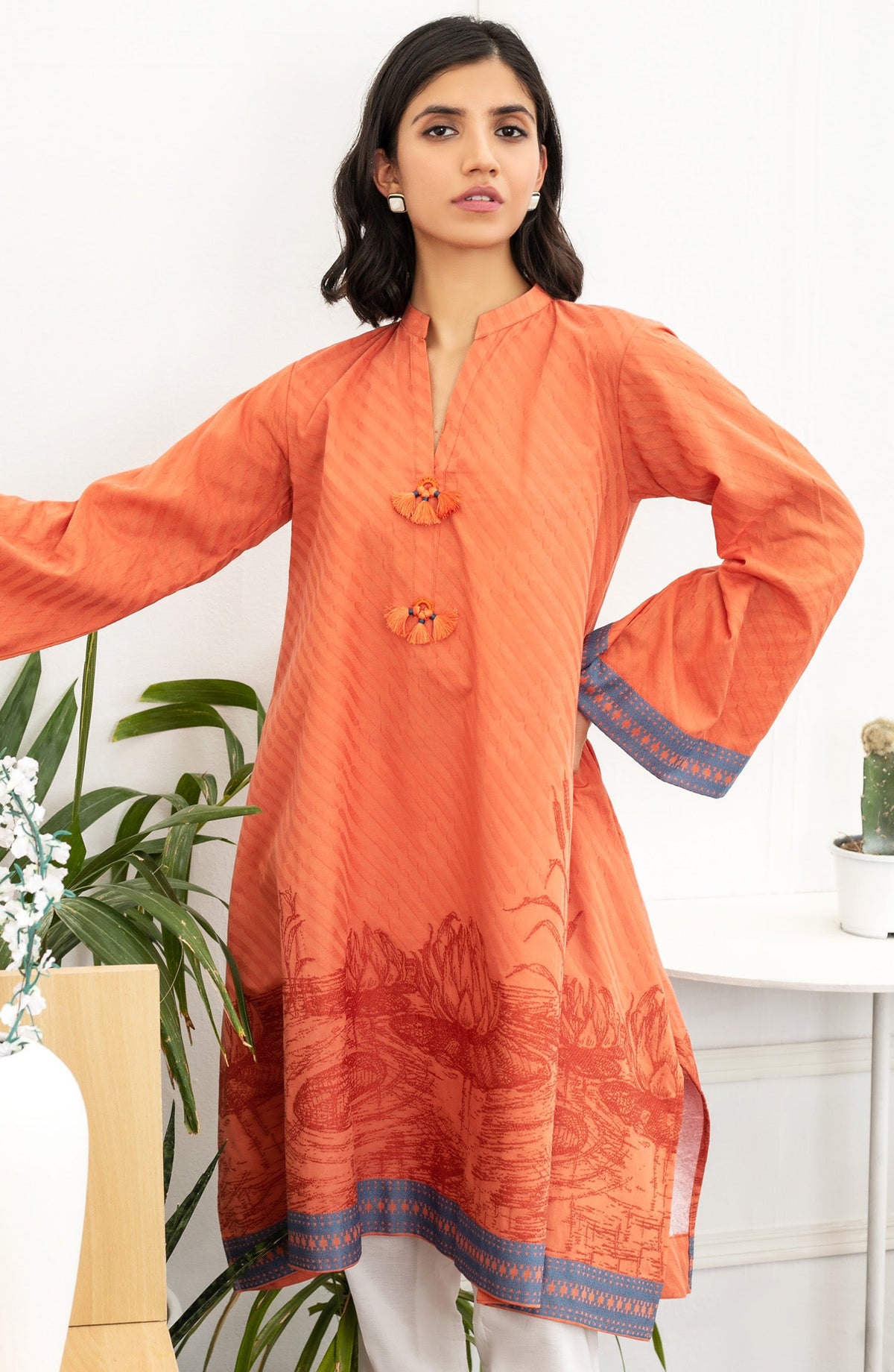 Orient - Unstitched 1 Piece Printed Jacquard Shirt