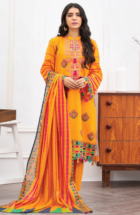 Orient - Unstitched 3 Piece Embroidered Lawn Suit