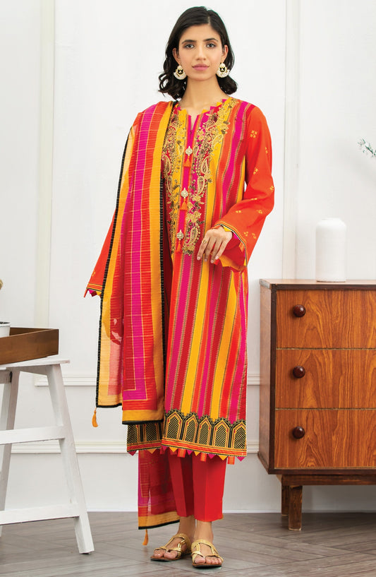 Orient - Unstitched 3 Piece Embroidered Lawn Suit