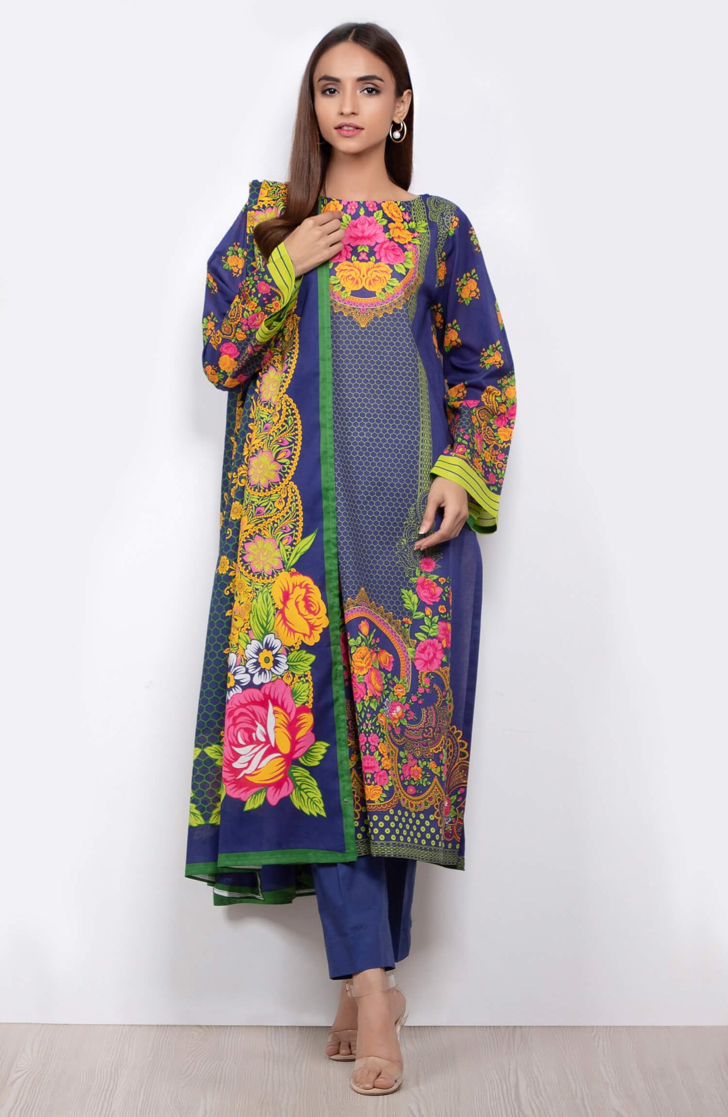 Orient - Unstitched 3 Piece Printed Lawn Suit