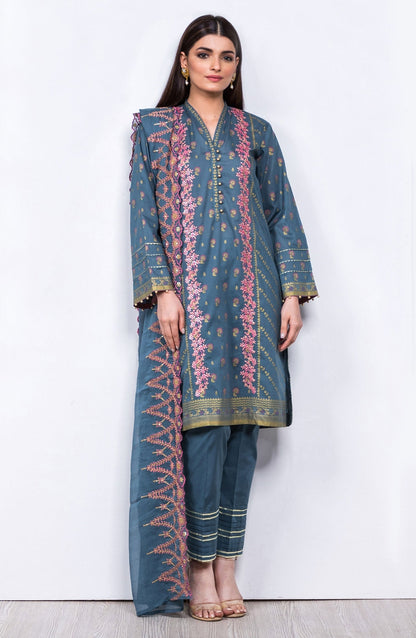 Orient - Unstitched 3 Piece Embroidered Lawn Suit
