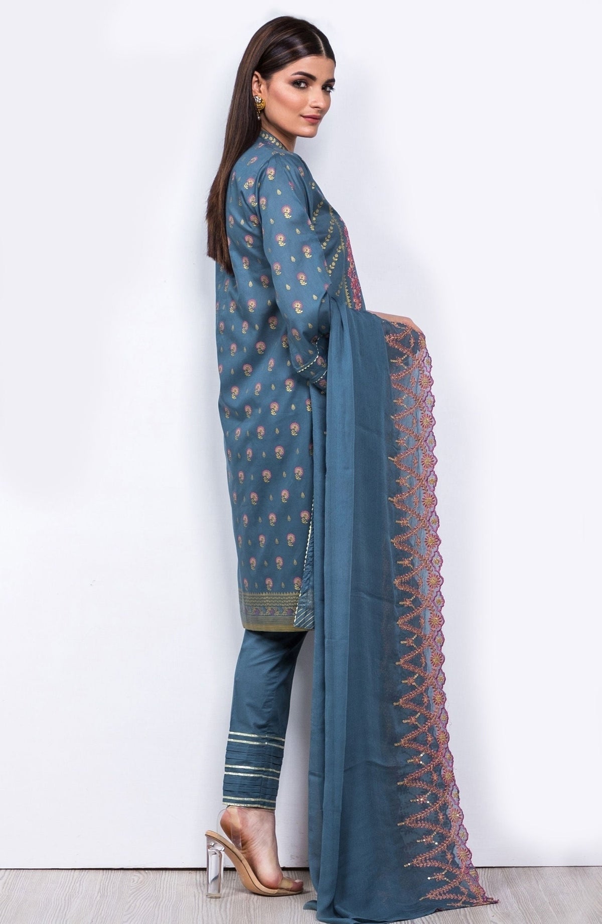 Orient - Unstitched 3 Piece Embroidered Lawn Suit