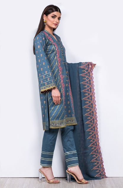 Orient - Unstitched 3 Piece Embroidered Lawn Suit