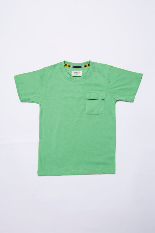 BTW - COTTON JERSEY T-SHIRT WITH FLAP POCKET