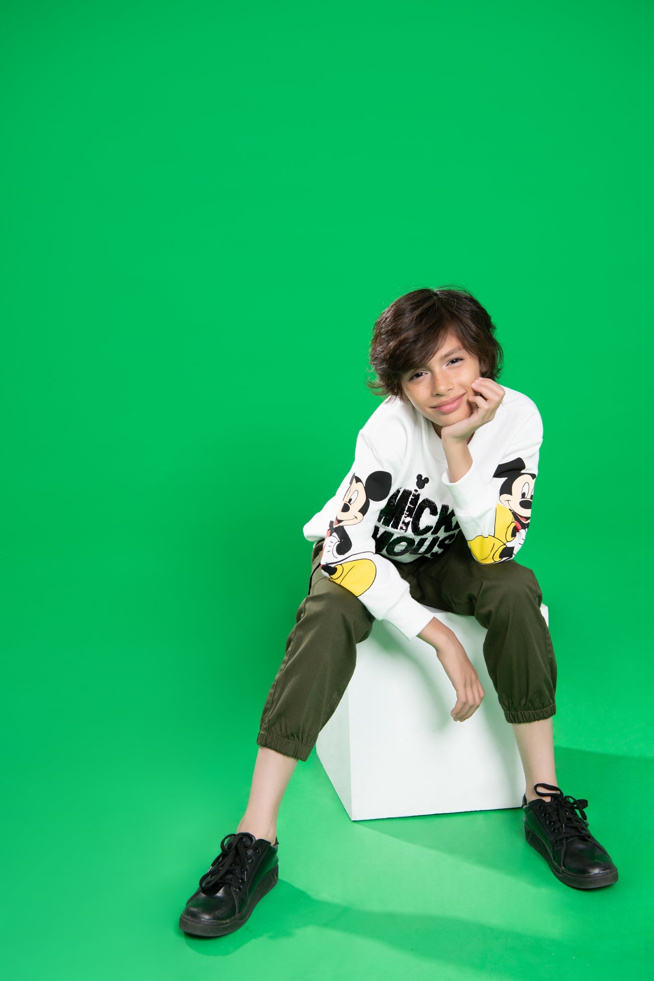 BTW - REVERSIBLE FLIP-SEQUIN MICKEY MOUSE T-SHIRT