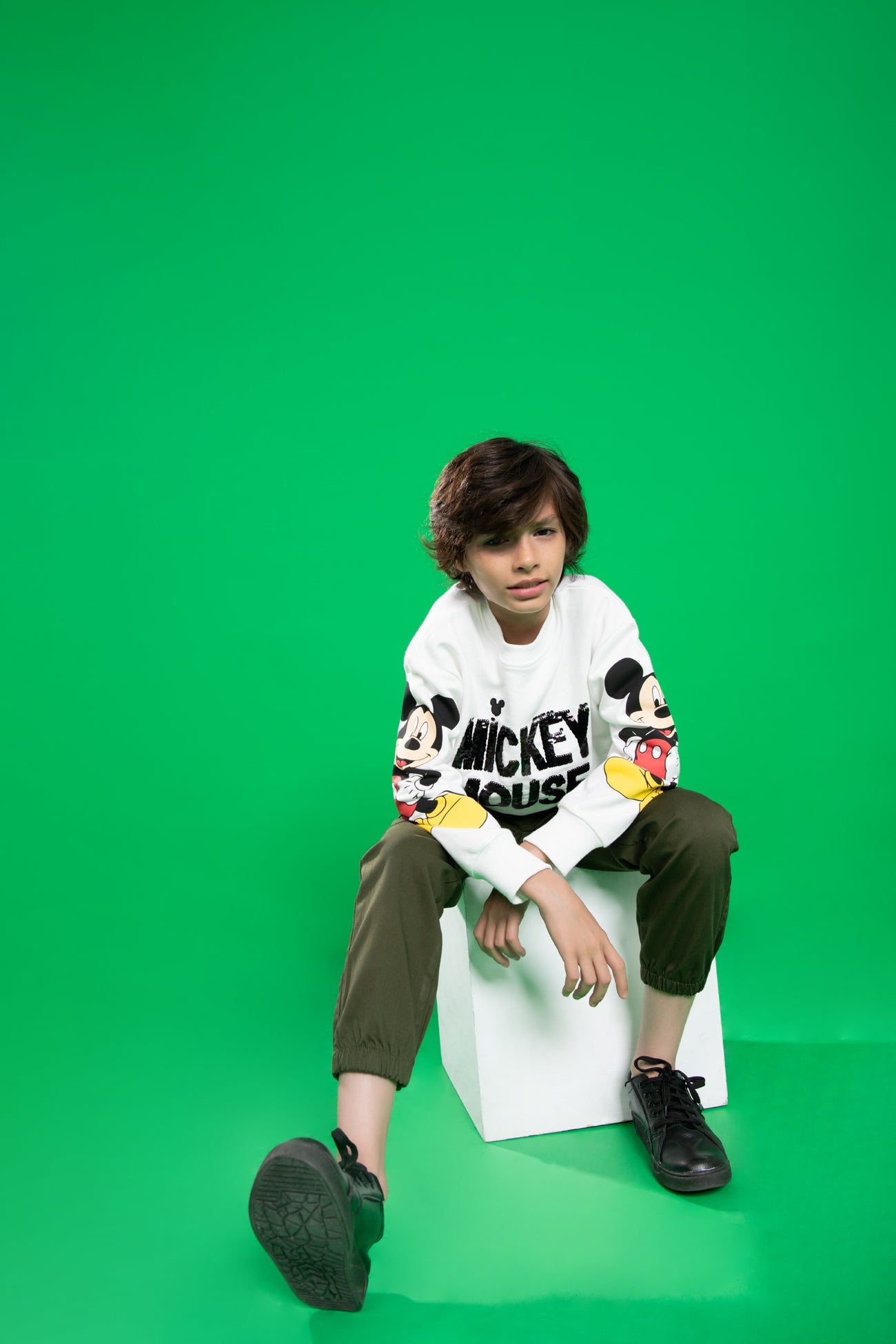 BTW - REVERSIBLE FLIP-SEQUIN MICKEY MOUSE T-SHIRT