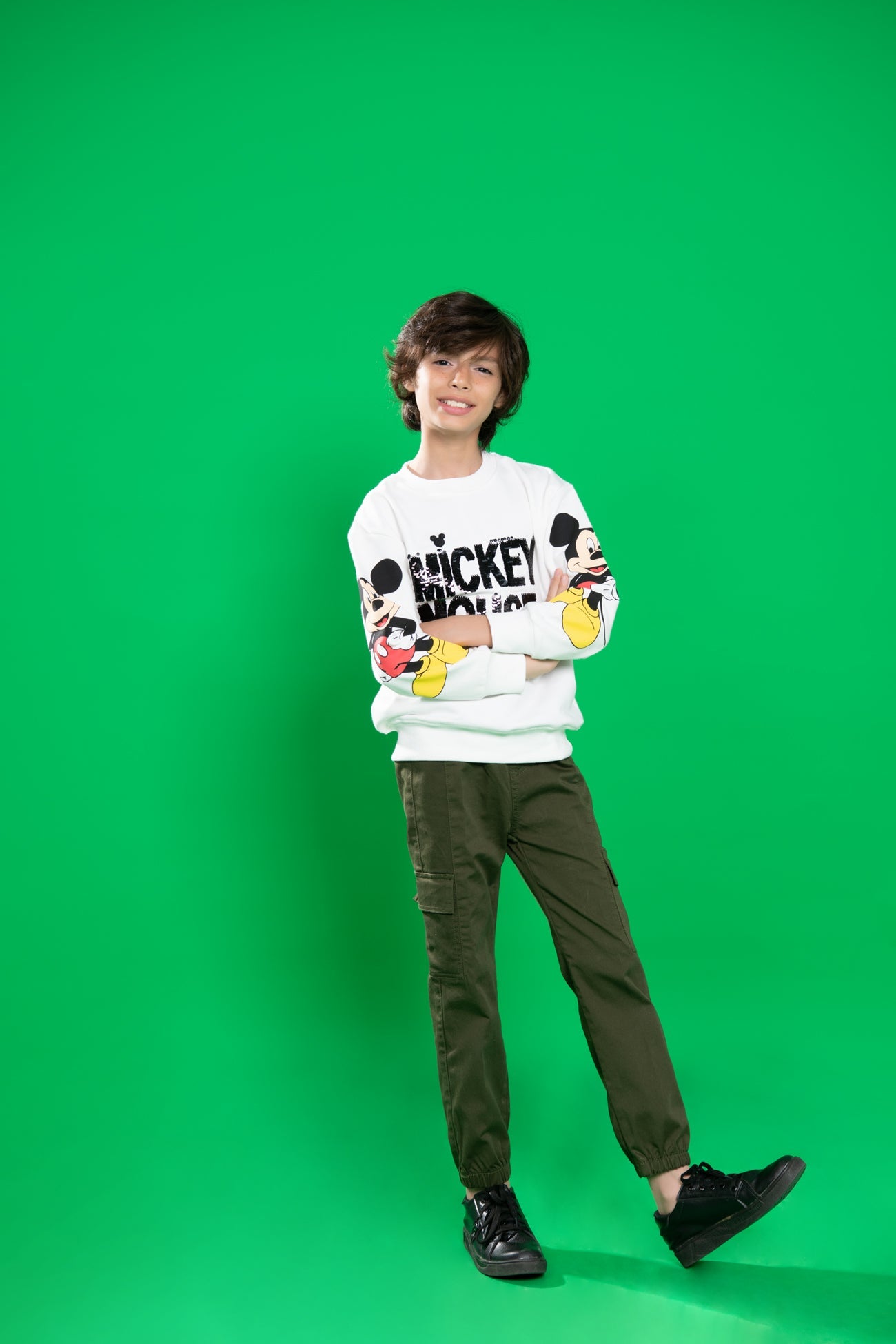 BTW - REVERSIBLE FLIP-SEQUIN MICKEY MOUSE T-SHIRT