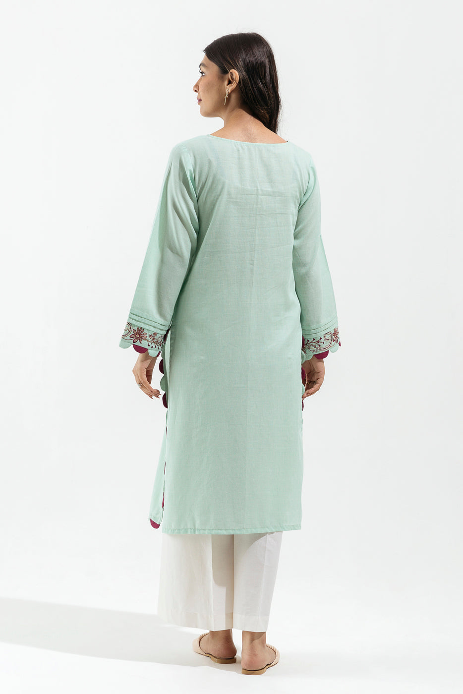 Beechtree - 1 PIECE - EMBROIDERED LAWN SHIRT - SAPPHIRE WEAVE
