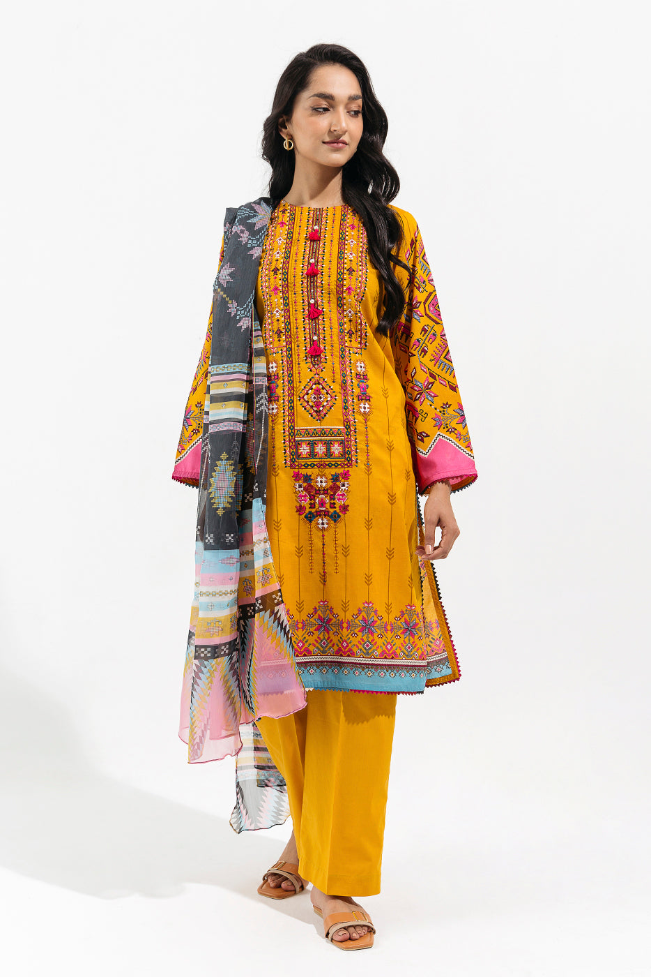 Beechtree - 2 PIECE - EMBROIDERED LAWN SUIT - TUSCAN SUN