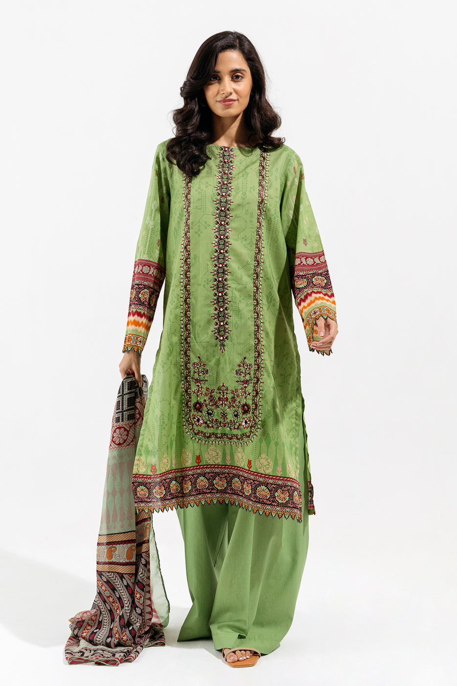 Beechtree - 2 PIECE - EMBROIDERED LAWN SUIT - JACQUARD OCADO (UNSTITCHED)