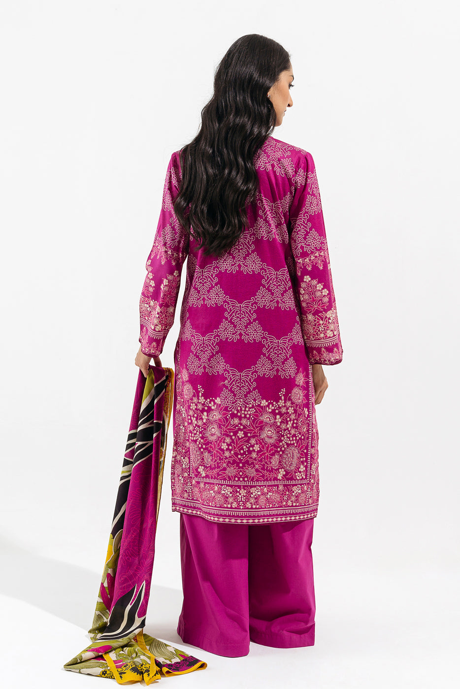 Beechtree - 2 PIECE - EMBROIDERED LAWN SUIT - MONOCHROMATIC MAGENTA