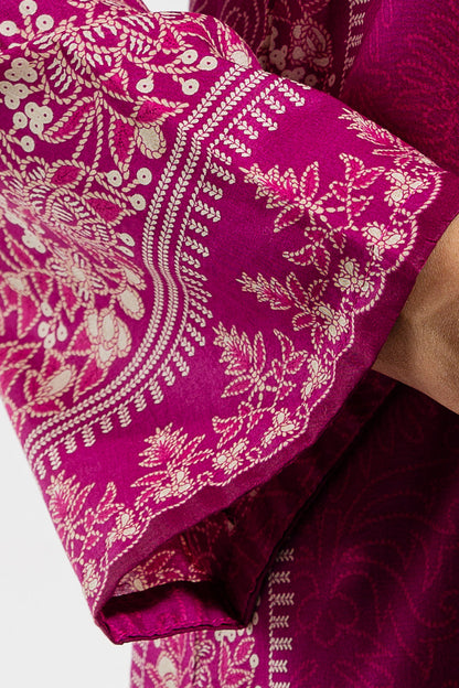 Beechtree - 2 PIECE - EMBROIDERED LAWN SUIT - MONOCHROMATIC MAGENTA