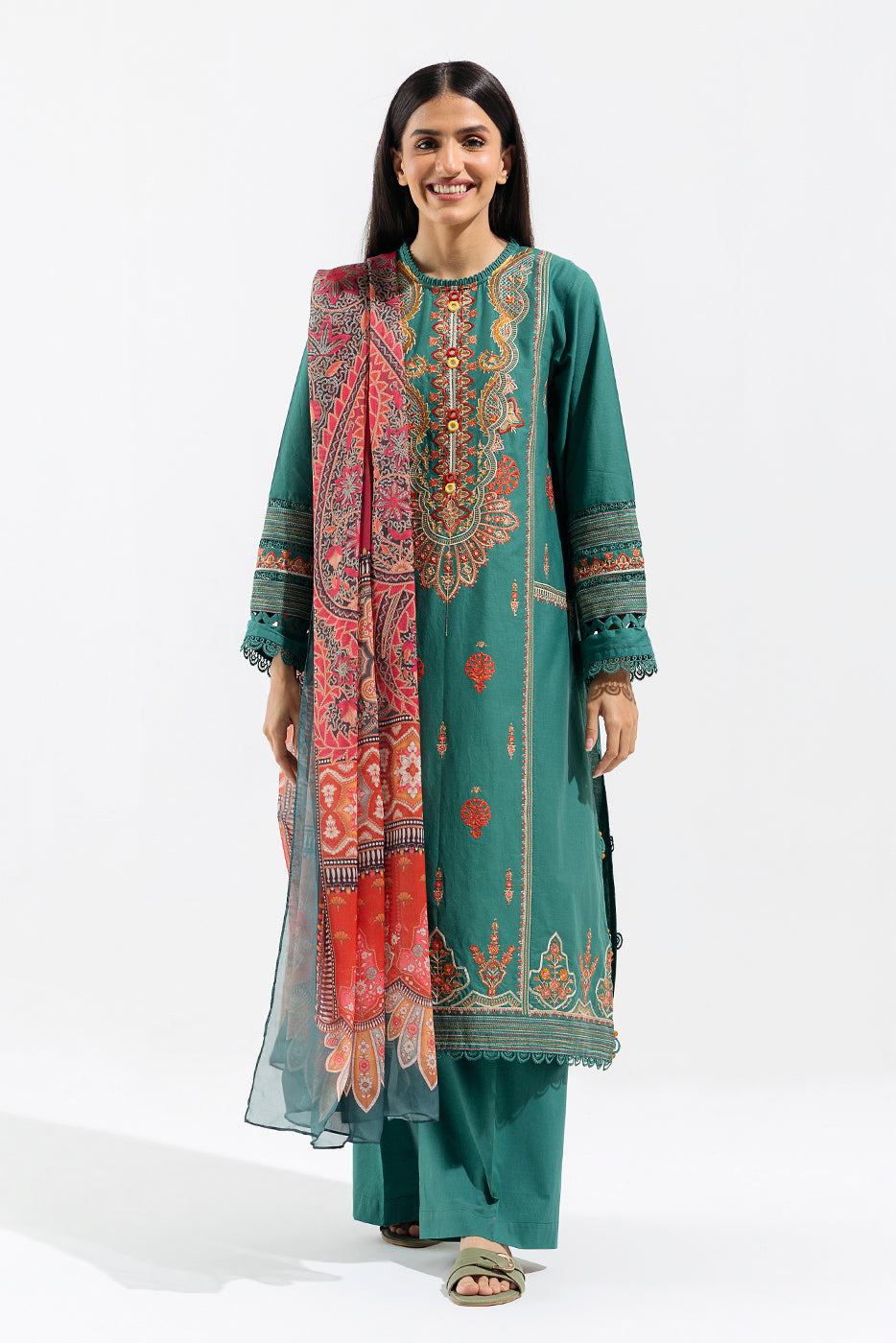 Beechtree - 3 PIECE - EMBROIDERED LAWN SUIT - ETHNIC SAPPHIRE