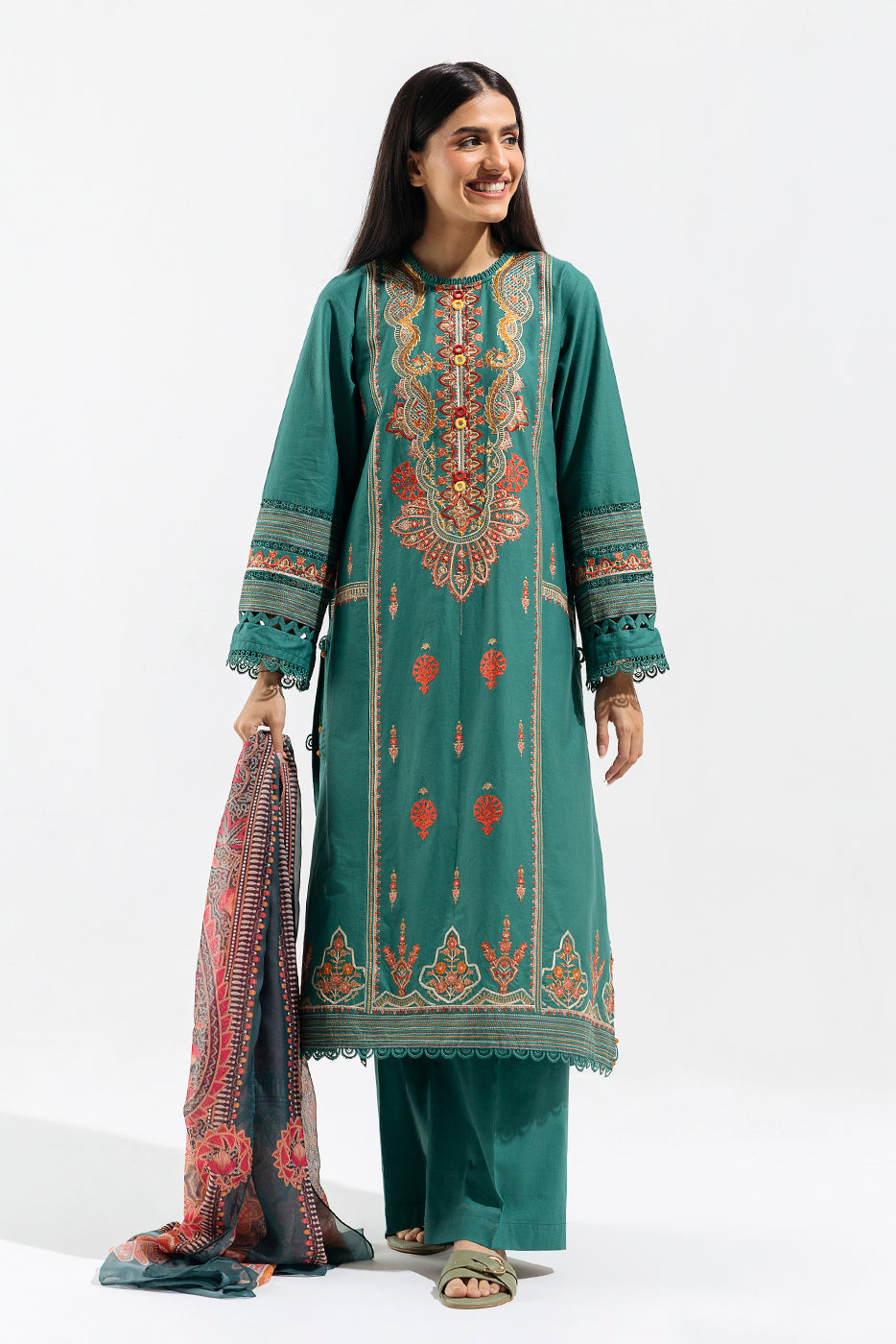 Beechtree - 3 PIECE - EMBROIDERED LAWN SUIT - ETHNIC SAPPHIRE