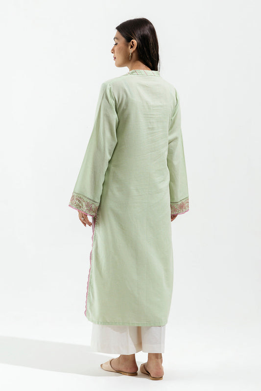Beechtree - 1 PIECE - EMBROIDERED LAWN SHIRT - PISTACHIO LOTUS