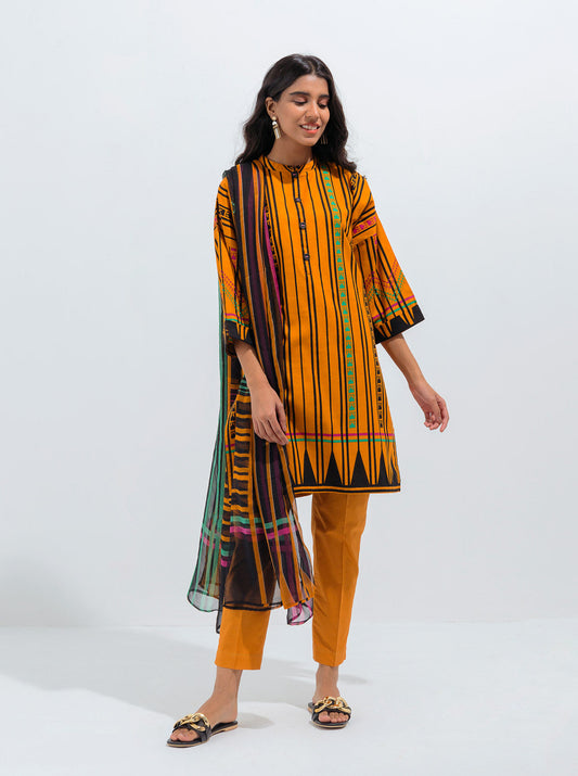 Beechtree - Mustard Tribe-Printed-3P (UNSTITCHED)