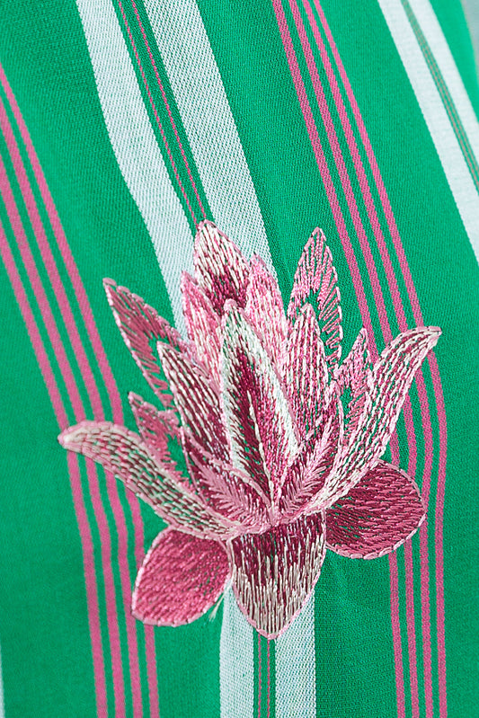 Beechtree - 1 PIECE - EMBROIDERED YARN DYED SHIRT - BLOOMING DESIRE