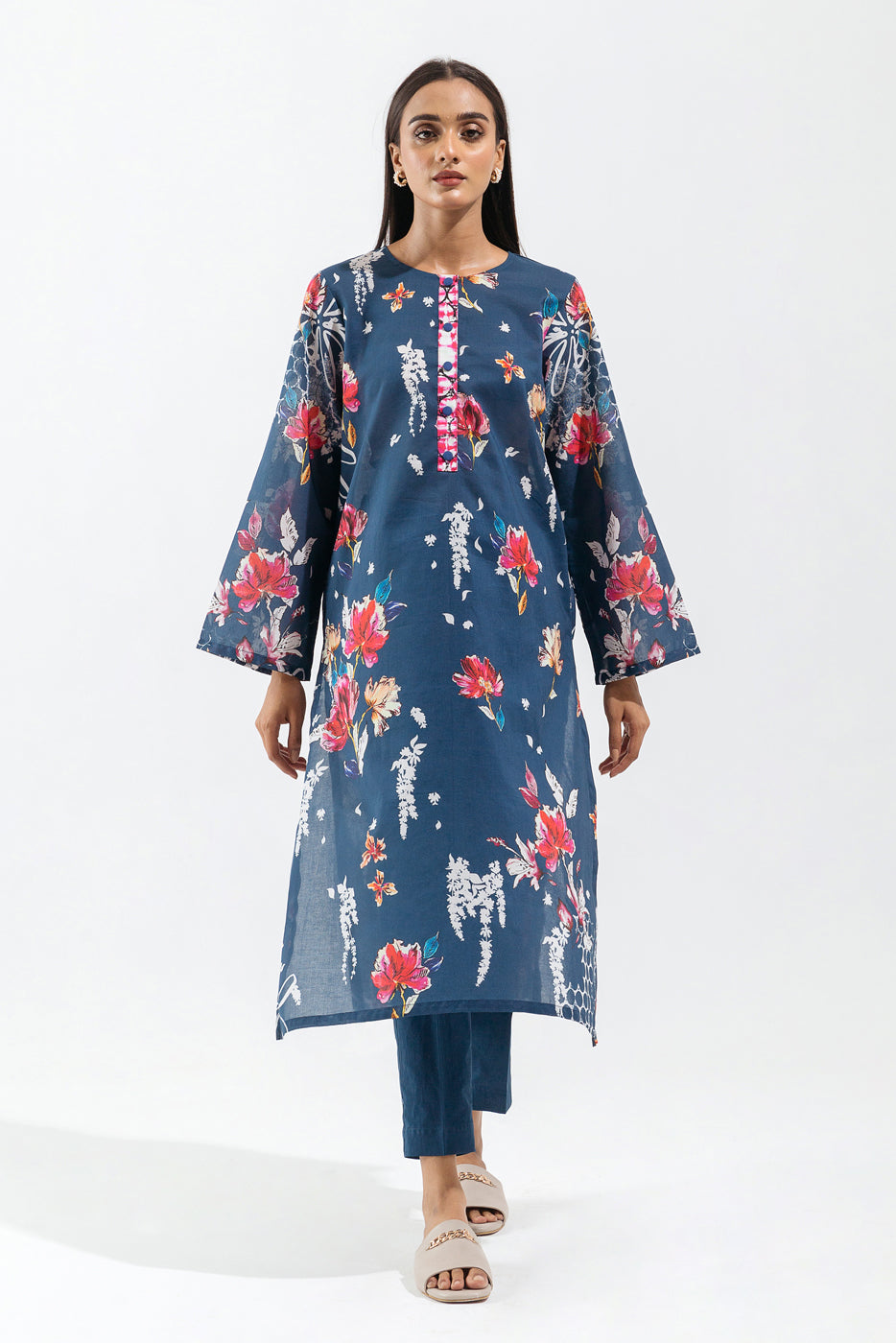 Beechtree - 1 PIECE - PRINTED CAMBRIC SHIRT - MIDNIGHT PACE (UNSTITCHED)