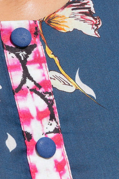 Beechtree - 1 PIECE - PRINTED CAMBRIC SHIRT - MIDNIGHT PACE (UNSTITCHED)