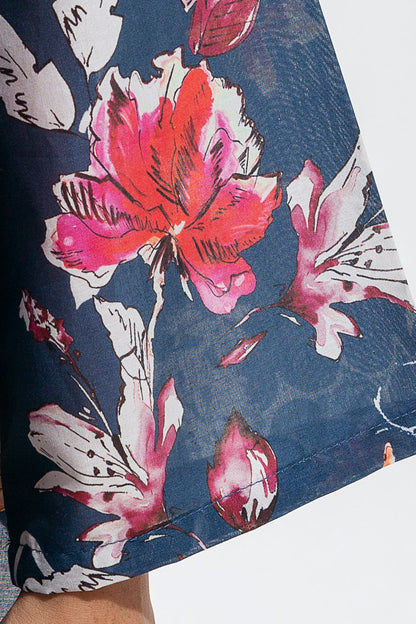 Beechtree - 1 PIECE - PRINTED CAMBRIC SHIRT - MIDNIGHT PACE (UNSTITCHED)