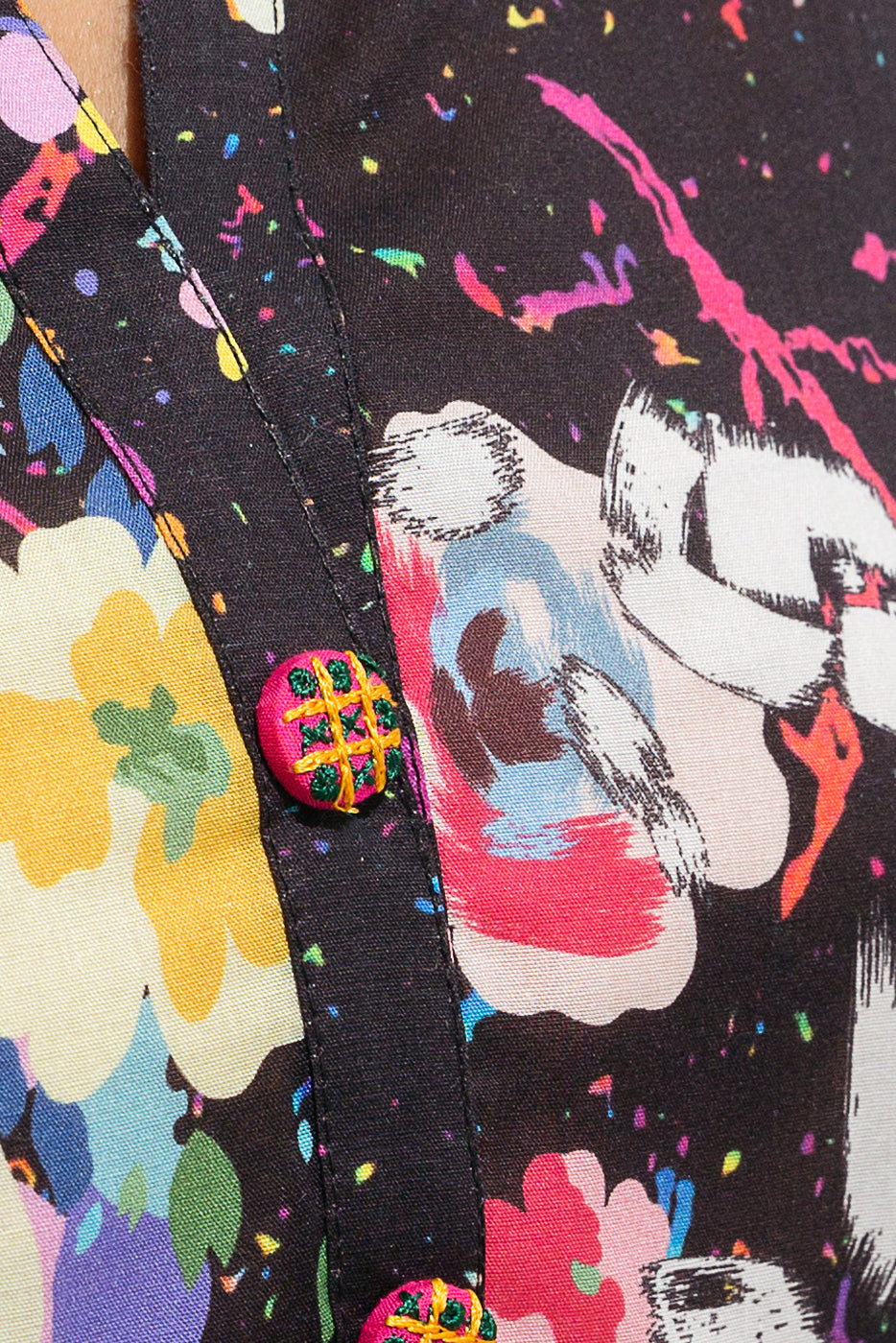 Beechtree - 1 PIECE - PRINTED CAMBRIC SHIRT - ELECTRIC BLISS (UNSTITCHED)