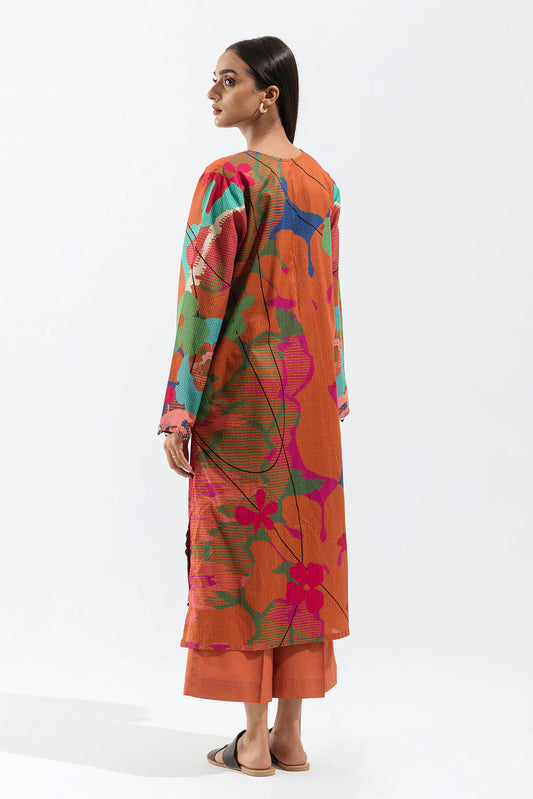 Beechtree - 1 PIECE - PRINTED CAMBRIC SHIRT - CROCHET JOY (UNSTITCHED)