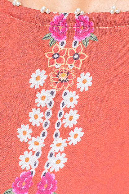 Beechtree - 1 PIECE - PRINTED CAMBRIC SHIRT - AMBER MEADOW (UNSTITCHED)