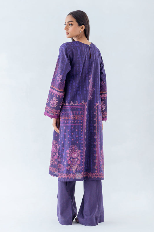 Beechtree - 1 PIECE - PRINTED CAMBRIC SHIRT - DEEP WISTERIA (UNSTITCHED)