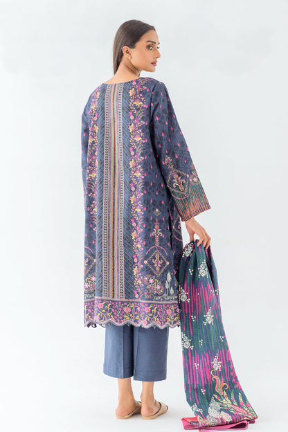 Beechtree - 3 PIECE - PRINTED KHADDAR SUIT - MIDNIGHT CHARM (UNSTITCHED)