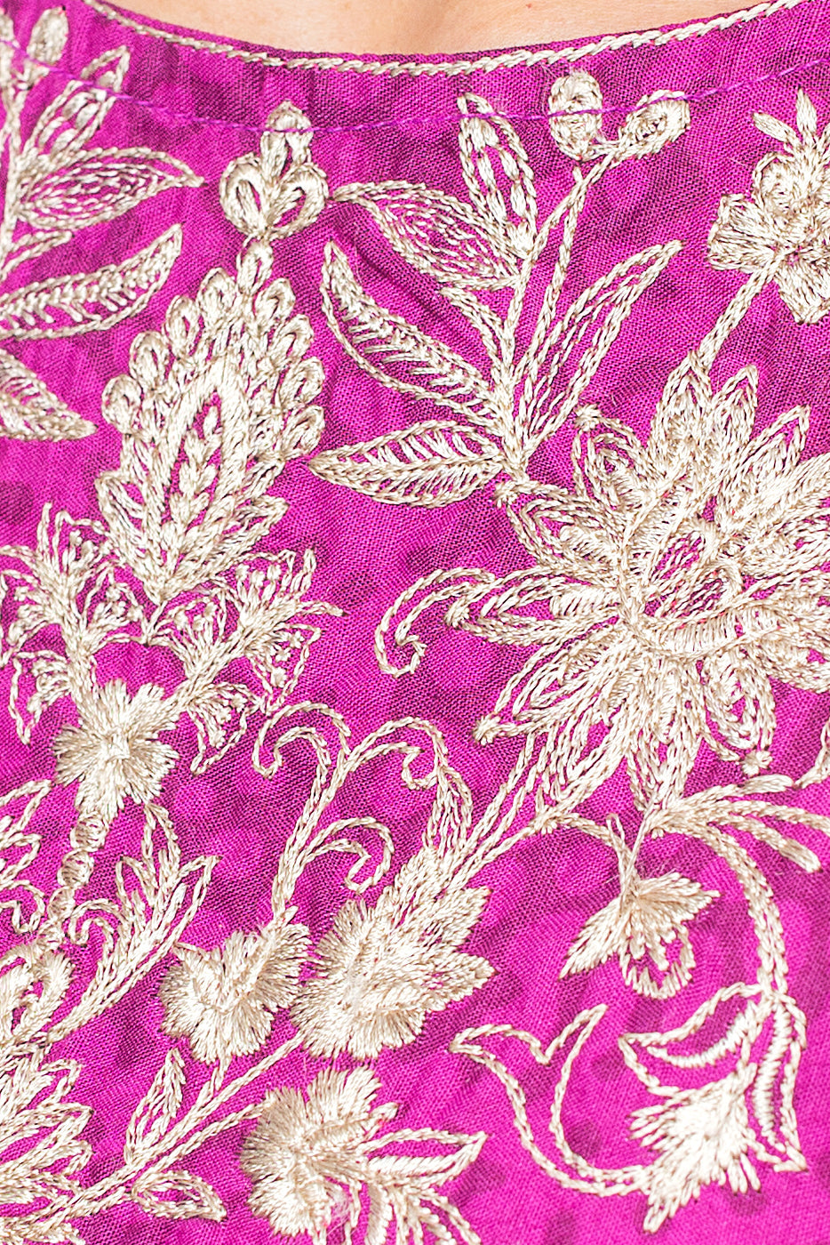 Beechtree - 3 PIECE - EMBROIDERED CAMBRIC SUIT - FUCHSIA FESTIVAL (UNSTITCHED)